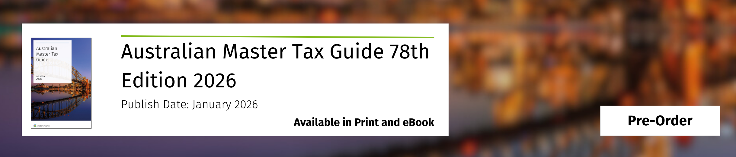 Australian Master Tax Guide 78th Edition 2026