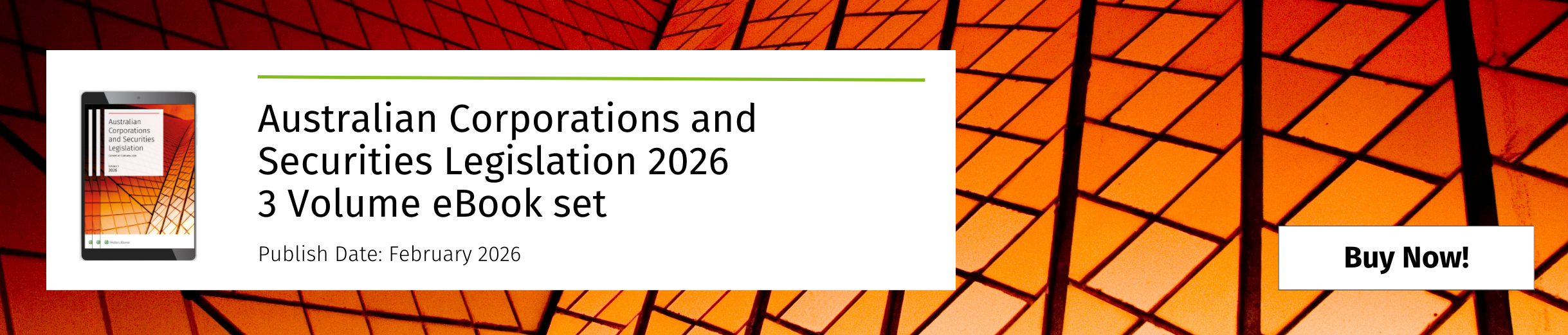 Australian Corporations and Securities Legislation 2026 3 Volume eBook set